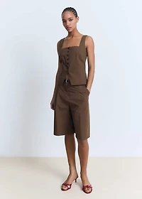Cotton suit vest