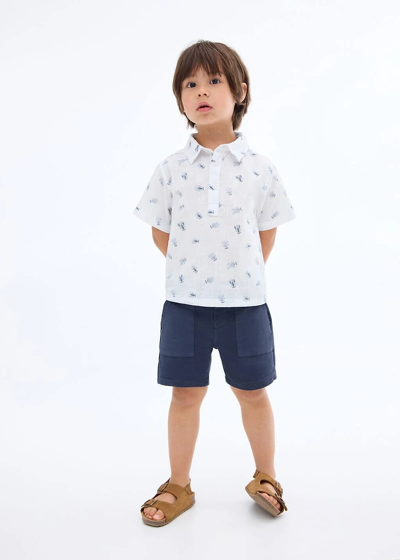 Printed short-sleeved shirt