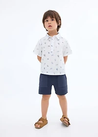 Printed short-sleeved shirt
