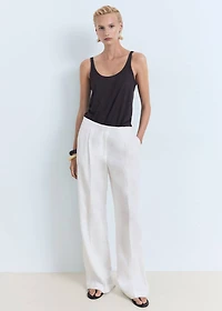 Strappy linen top
