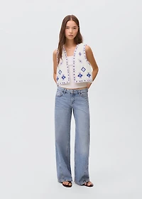 Ethnic embroidered vest