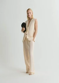 Flowy suit vest