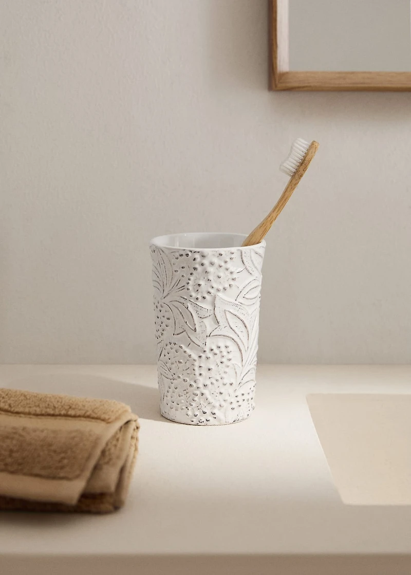 Embossed bathroom tumbler