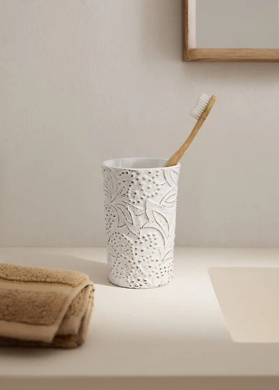 Embossed bathroom tumbler