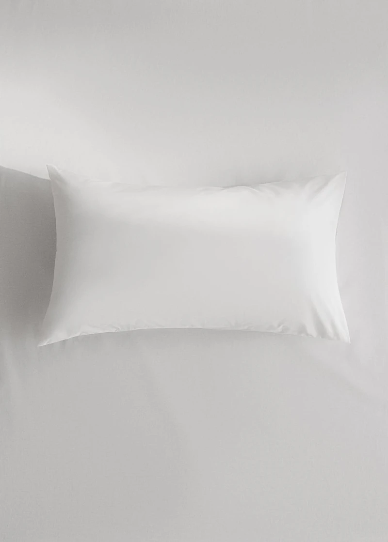 Percale cotton pillowcase with picueta detail