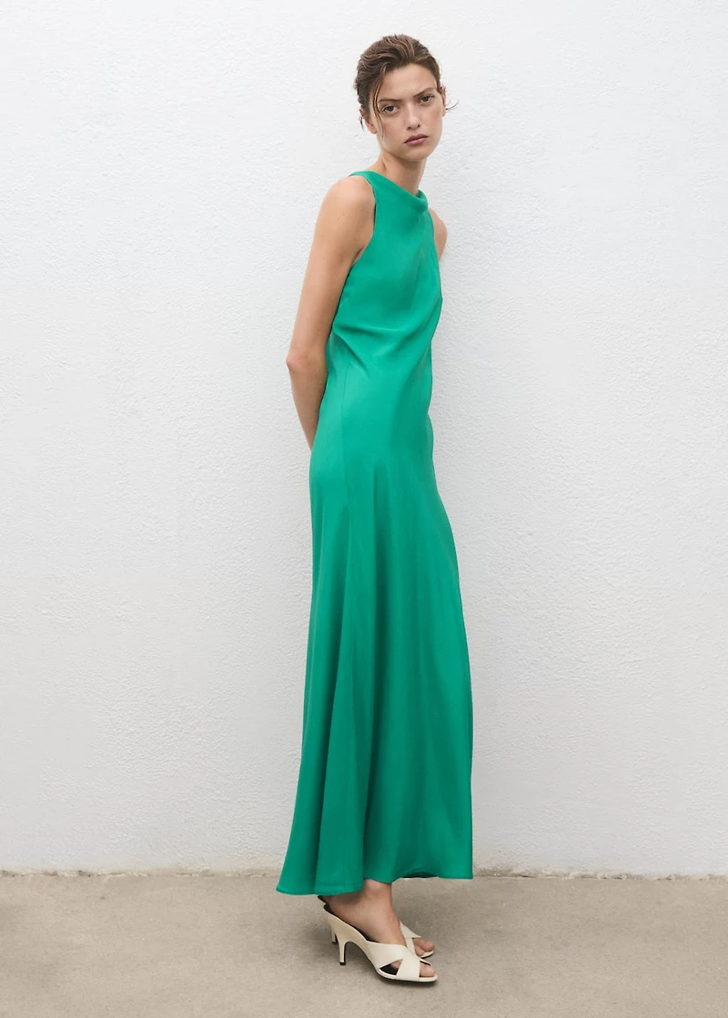 Long satin dress