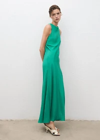 Long satin dress