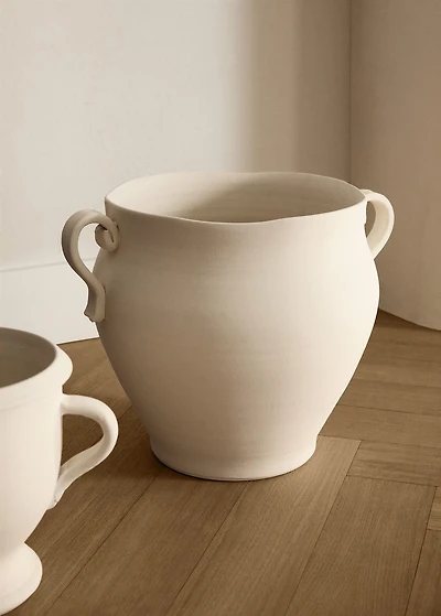 terracotta vase with handles