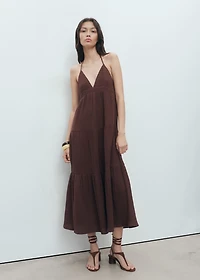 V-neck cotton dress