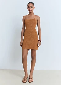 Lurex dress with crossed back