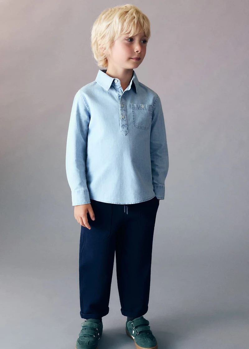 Pocket denim shirt