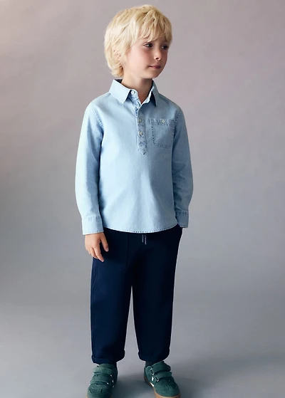 Pocket denim shirt