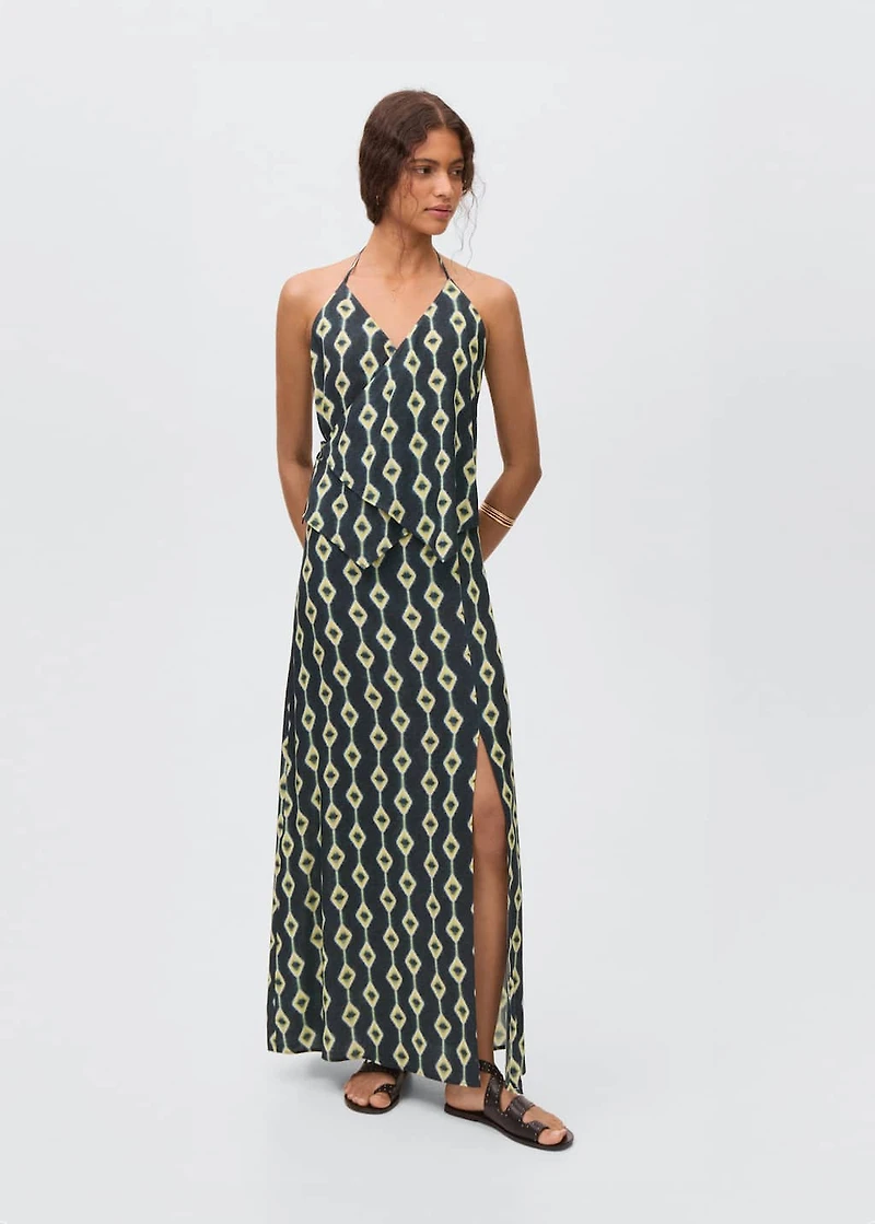 Printed long skirt