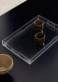 Large rectangular acrylic tray