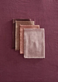 Linen napkins with frayed edges