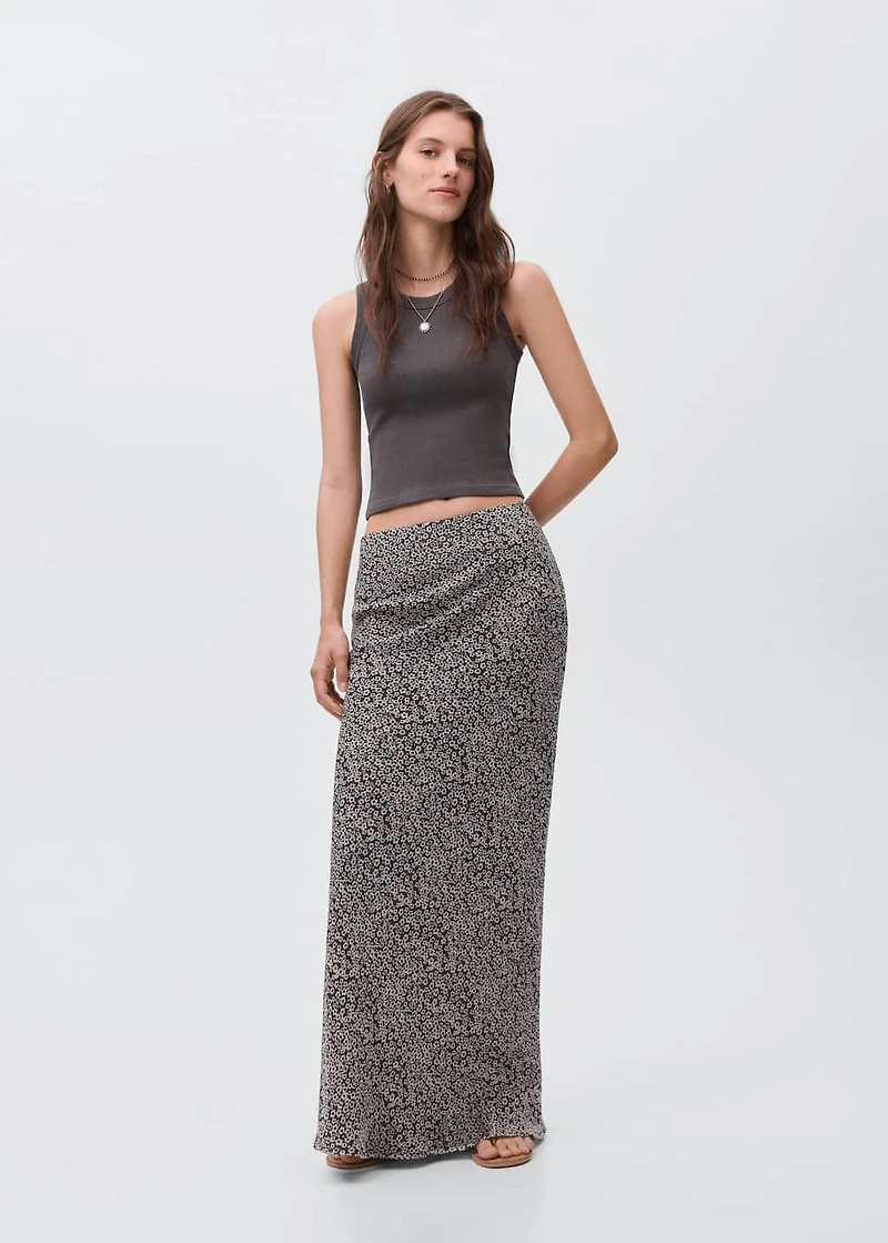 Long floral skirt