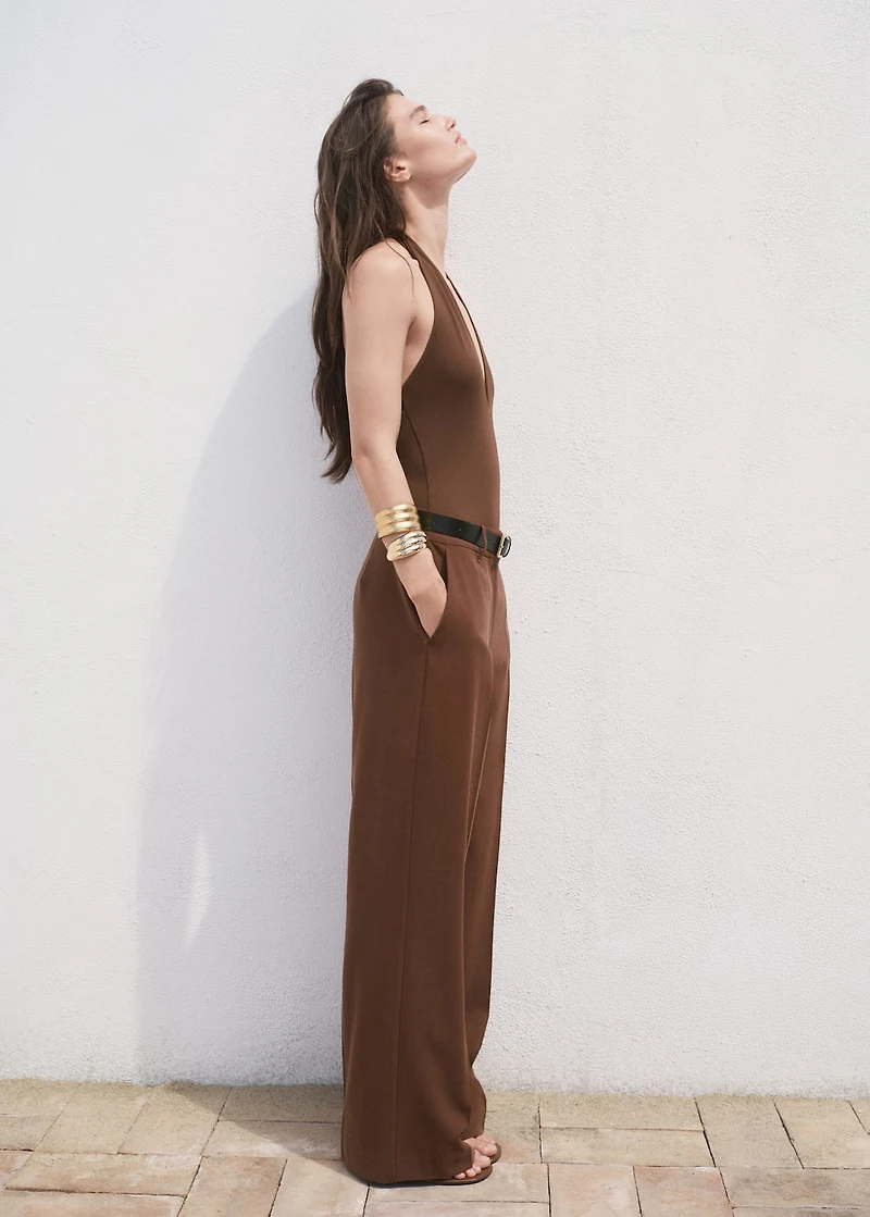 Straight mid-rise pants