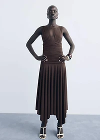 Long dress with contrasting design