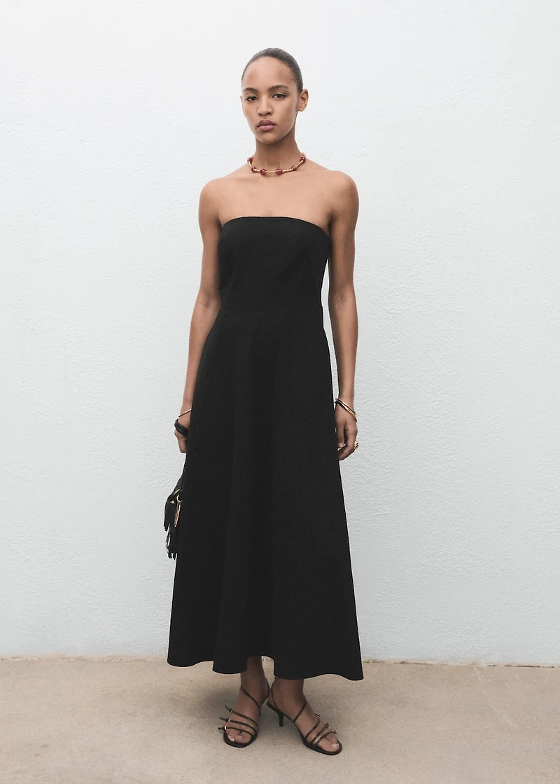 Long strapless dress