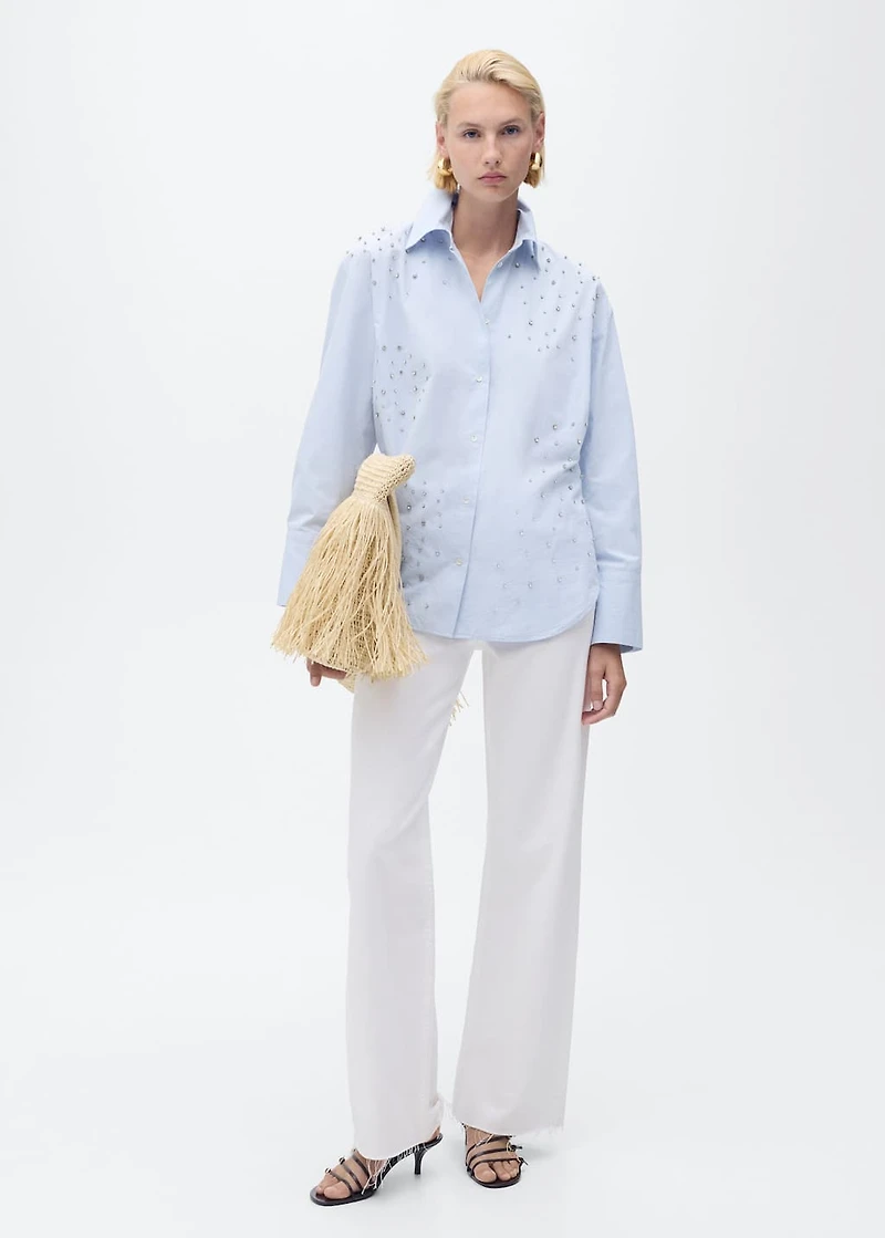 Cotton strass shirt