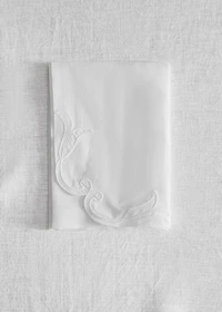 Hand-embroidered linen napkins