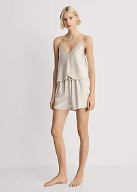 Silk pajama shorts