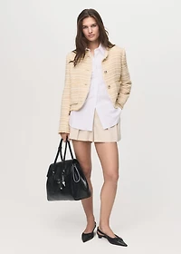 Tweed jacket with jewel buttons