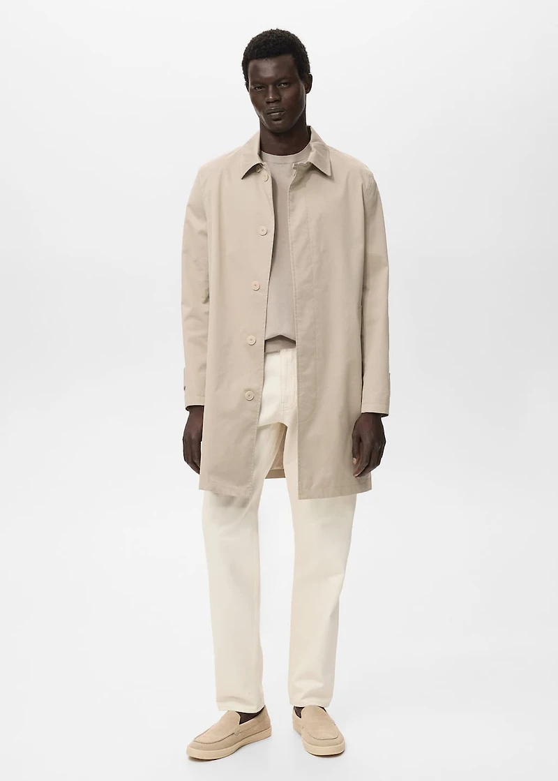 Classic water-repellent trench coat
