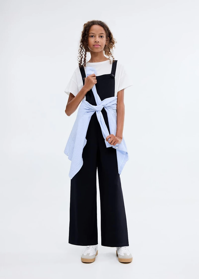 Long knitted dungarees