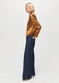 Satin jacket with pockets