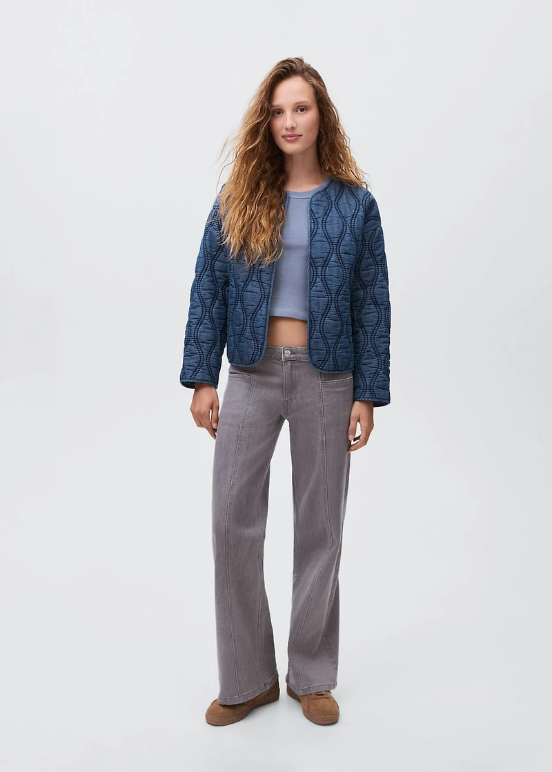 Quilted denim jacket