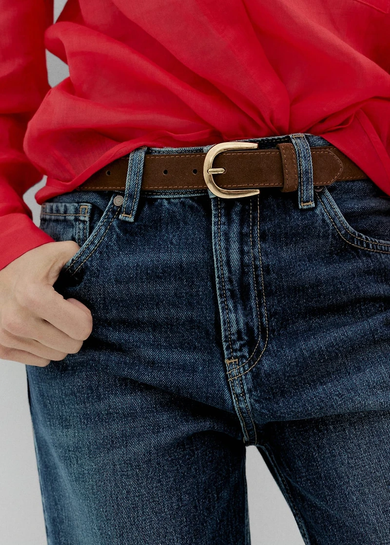 Suede belt