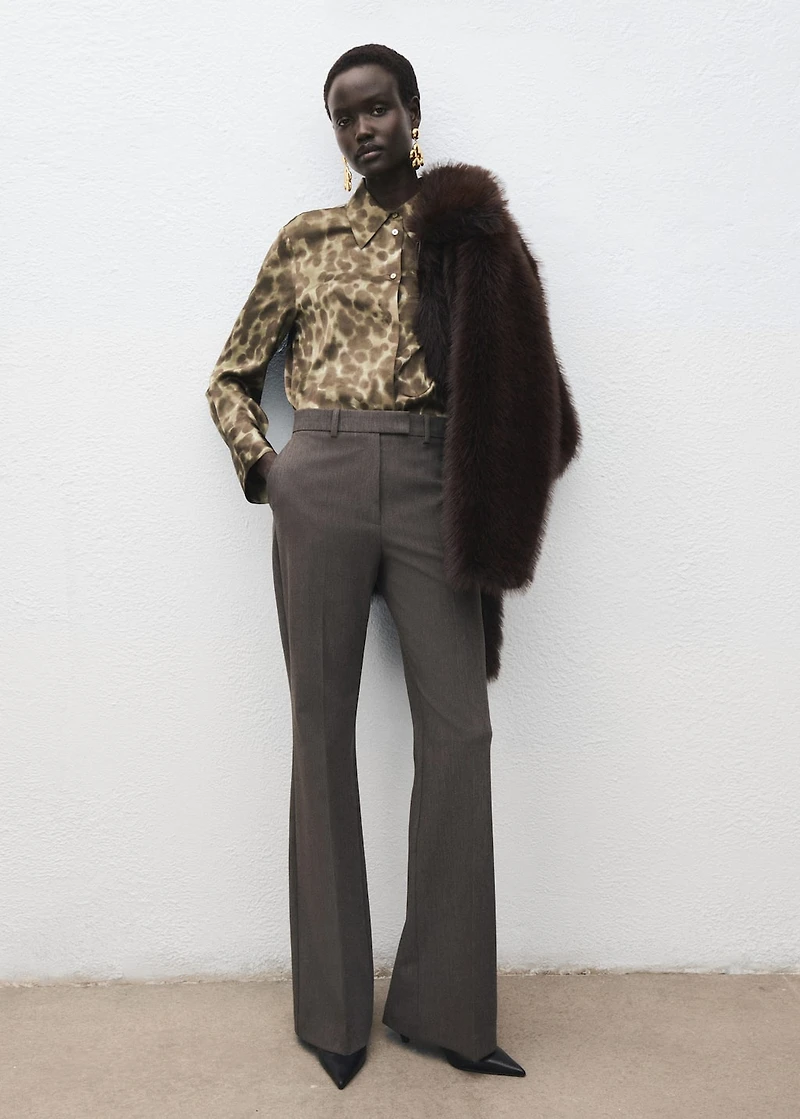 Satin print shirt