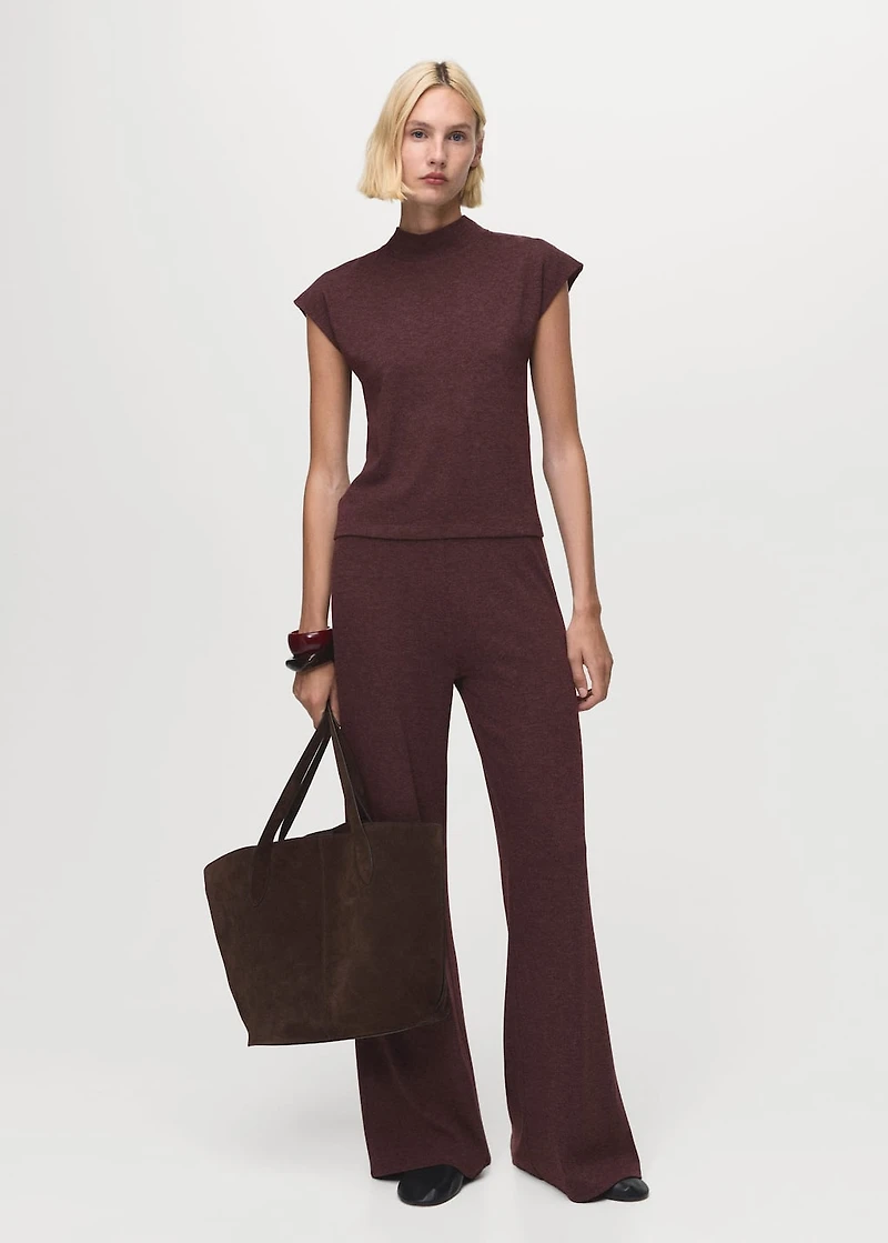 High collar T-shirt