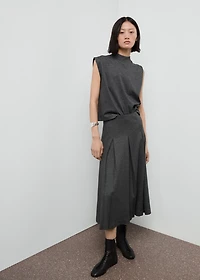 Pleated A-line skirt