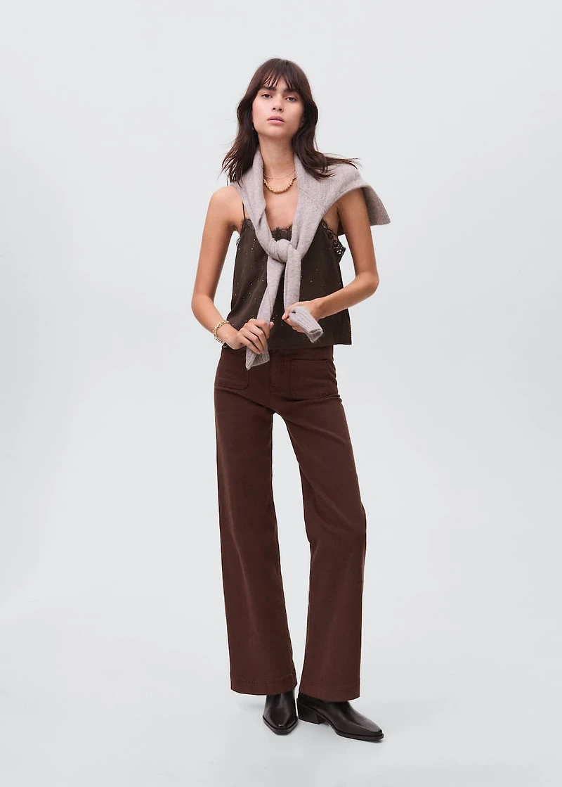 Beaded camisole top