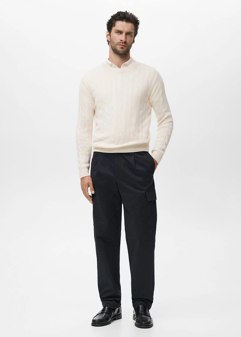 100% wool braided sweater
