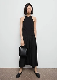 Gathered A-line skirt