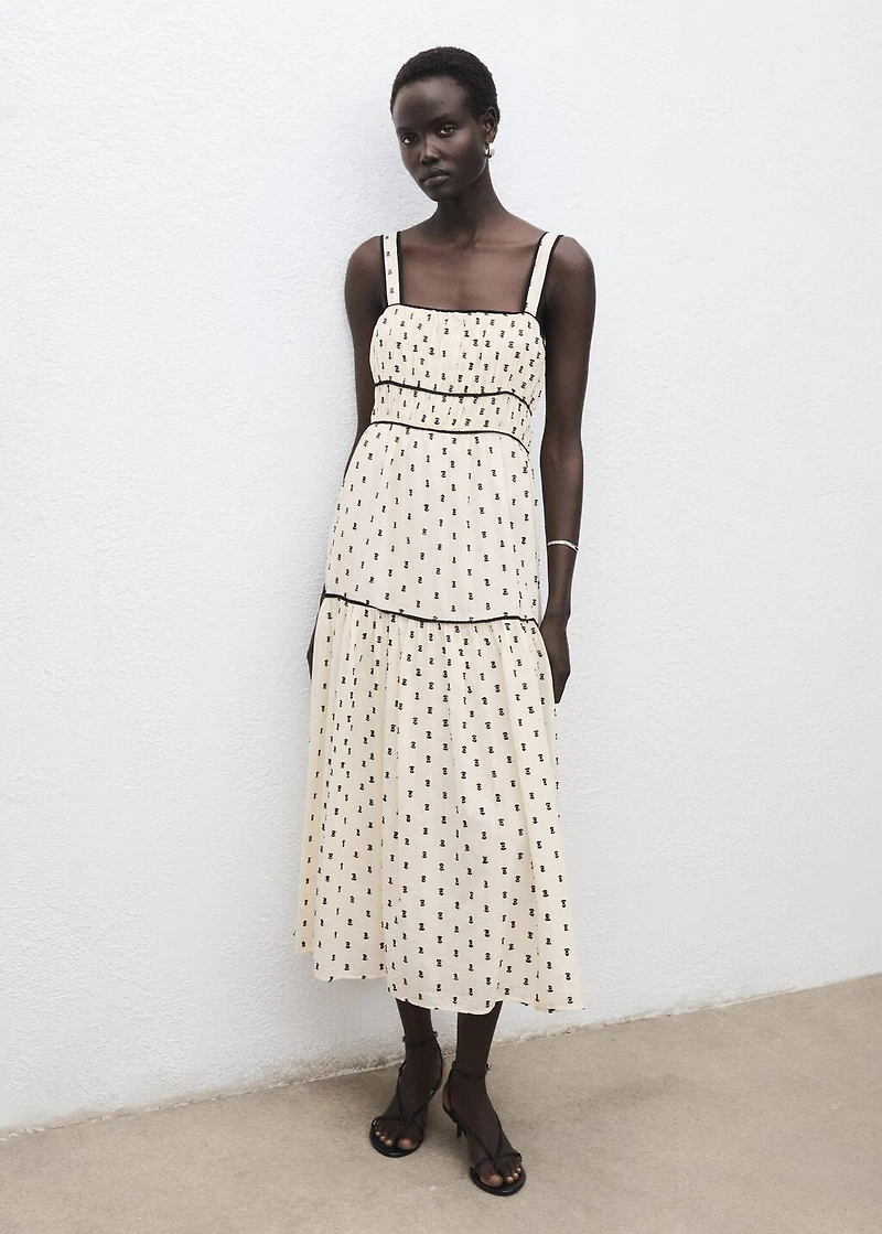 Plumeti midi dress