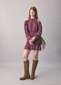 Lurex dress with cut-out