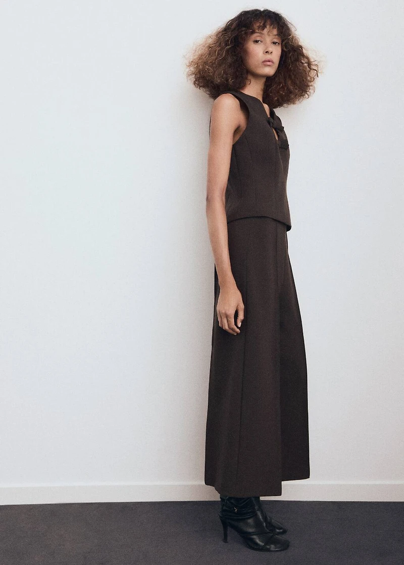 Cropped culotte pants