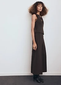 Cropped culotte pants