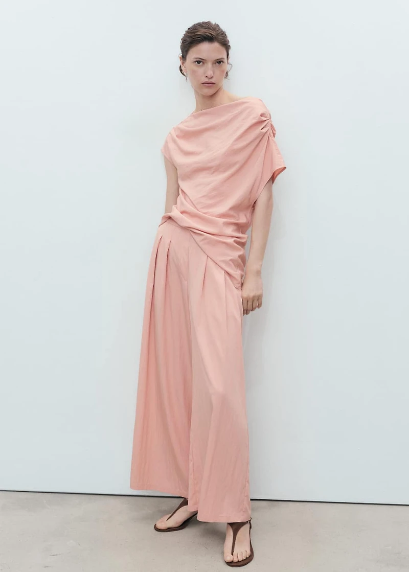 Dart palazzo pants