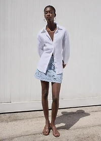 Embroidered cotton skirt