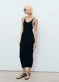 Knitted dress with contrasting details