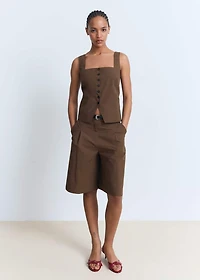 Cotton suit bermuda shorts