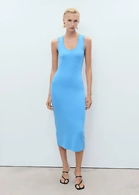 Fitted midi-dress