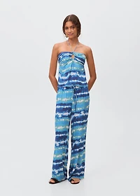 Top with tie-dye print