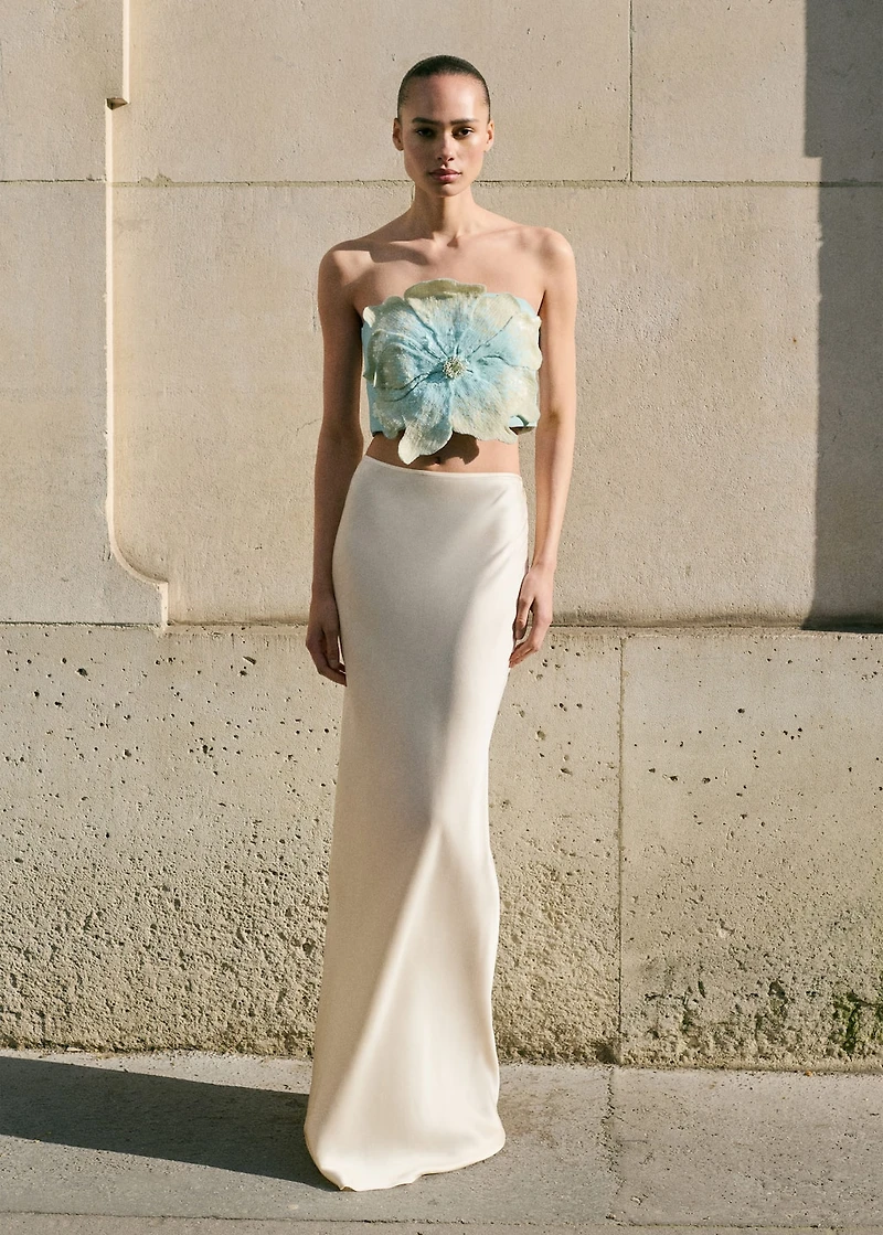 Maxi flower bandeau top