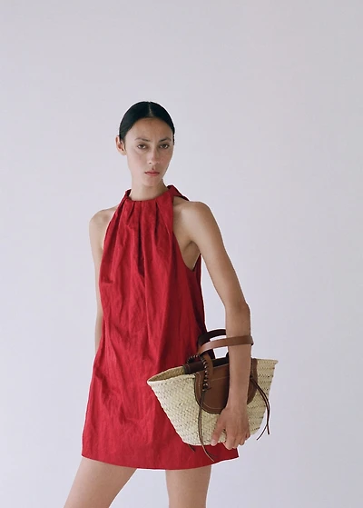 Medium natural fiber tote bag